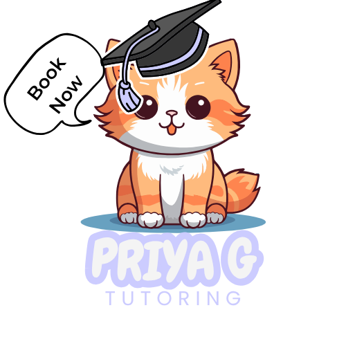 Friendly cartoon cat holding a book