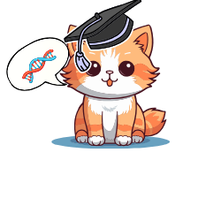 illustration of act with a graduation hat and helix icon in the speech buble