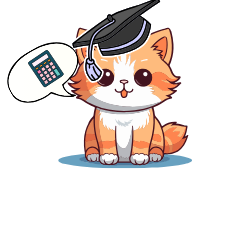 illustration of act with a graduation hat and calculator icon in the speech buble